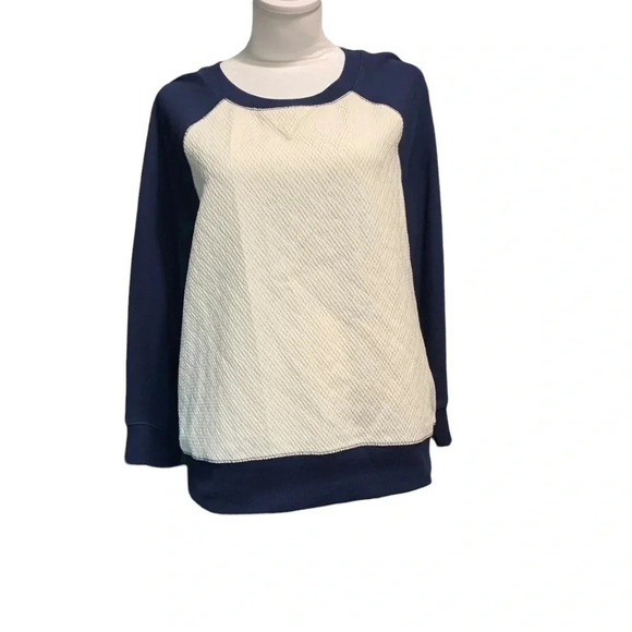 NORDSTROM Halogen Cream Cloud Two Toned Sweatshirt - Small - Picture 3 of 6